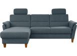 Ecksofa HOME AFFAIRE "Palmera L-Form, B: 244 cm - OTTO. Verlässliche Qualität.", blau (blaugrau), B:244cm H:89cm T:163cm, 100% Polyester;Struktur (100% Polyester);Luxus-Microfaser in Lederoptik (100% Polyester), Sofas, Ecksofa, optional Bettfunktion & Bettkasten, Federkern