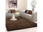 Hochflor-Teppich AYYILDIZ TEPPICHE "Life Shaggy 1500 , auch als Läufer und in Rund erhältlich", braun, B:160cm H:30mm L:230cm, Kunstfaser, Teppiche, Hochflor-Teppich, Langflor, uni, große Farb- und Größenauswahl. Wohnzimmer, alle Räume
