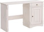 Schreibtisch OTTO HOME "Teresa", weiß, B:120cm H:73cm T:40cm, Tische, Schreibtisch, Computertisch mit Schublade, Massivholz, Breite 120 cm