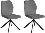 Schalenstuhl OTTO HOME "Hacienda", grau (grau, schwarz), B:49,5cm H:88cm T:63,5cm, Holzwerkstoff, Metall, Polyester, Stühle, Schalenstuhl, 2er Set