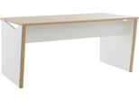 Schreibtisch GAMI "ITALIC", strukturierte eiche, weiß, weiß, strukturierte eiche nachbildung, B:160cm H:75cm T:80cm, Tische, Schreibtisch, Ein eleganter und funktionaler Schreibtisch