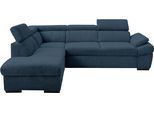 Ecksofa EXXPO - SOFA FASHION, navy, B:270cm H:78cm T:207cm, Sofas, Ecksofa, inkl. Kopf- und Armteilverstellung, wahlweise mit Bettfunktion