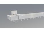 Gardinenstange INDEKO "Bern", weiß, L:250cm, Aluminium, Gardinenstangen, Gardinenstange, Innenlauf Komplett-Set inkl. Gleitern und Montagematerial