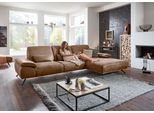 Ecksofa DIE PLANBAR "PN-EM18063 L-Form, B: 322 cm", chai, B:322cm H:89cm T:187cm, Sichtrahmen: Aus Spannplatte mit augesetzten Weildeiche funiert, Sofas, Ecksofa, optional mit echt bezogenem Rücken, Sitztiefen- und Armteilverstellung