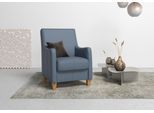 Sessel HOME AFFAIRE "Palmera, B: 70 cm", blau (grau, blau), B:70cm H:93cm T:75cm, Luxus-Microfaser (100% Polyester);Struktur (100% Polyester);Luxus-Microfaser in Lederoptik (100% Polyester), Sessel, Sessel, mit Federkern