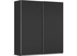 Schwebetürenschrank RAUCH "Kleiderschrank Schrank Garderobe Schlafzimmerschrank CONTIDO", schwarz, B:201cm H:223cm T:68cm, Holzwerkstoff, Schränke, Schwebetürenschrank, aus hochwertigem Material in 6 Breiten 2 Griff-Farben MADE IN GERMANY
