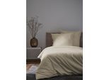 Bettwäsche APELT "Annie", beige, B/L: 155cm x 220cm, 1 Stk., 1 Stk., Satin (Bio-Baumwolle), B/L: 80cm x 80cm, 2, Satin (Bio-Baumwolle), Bezug: 100% Baumwolle, Bettwäsche, Bettwäsche, Bettwäsche-Set mit Reißverschluss, Baumwoll-Satin, Digitaldruck
