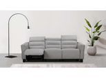 3-Sitzer OTTO HOME "Carpari Webstoff, 224 cm, man./elektr. Relaxfunktion", grau (hellgrau), B:224cm H:97cm T:100cm, Sofas, 3-Sitzer, (USB A/C), sowie Kopfteilverstellung