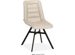 Esszimmerstuhl OMG DESIGN "Niels", beige (toffee, schwarz, toffee), B:47cm H:88,5cm T:62,5cm, Polyester, Stühle, Esszimmerstuhl, Esszimmerstuhl, pflegeleichter Bezug