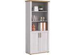 Aktenschrank HOME AFFAIRE "COSENZA, Höhe, 193 cm, 2 Türen, 5 Fächer, 4 Fachböden", sibiu lärche nachbildung, artisan eiche nachbildung, B:84cm T:39cm, FSC-zertifizierter Holzwerkstoff, Schränke, Aktenschrank, Büroschrank, Regal, Mehrzweckschrank, Universalschrank, Regal