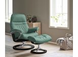 Relaxsessel STRESSLESS "Sunrise", grün (aqua grün paloma), B:79cm H:103cm T:73cm, Leder BATICK: BATICK ist ein leicht korrigiertes, durchgefärbtes und genarbtes Möbelleder, bei dem die meisten Unebenheiten und Spuren in der Regel entfernt wurden.;Leder PALOMA: PALOMA ist ein durchgefärbtes Semianilin-Möbelleder mit natürlicher Narbung.;ROHLEDER Stoff Q2 FARON: Ein fester zuverlässiger Bouclé mit e