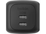 BELKIN USB-Ladegerät "BoostCharge Pro 2-Port-USB-C-GaN-Charger (50 W)", schwarz, B:10cm H:4,5cm T:10cm, Ladegeräte, USB-Ladegerät