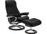Relaxsessel STRESSLESS "View", schwarz (schwarz batick), B:91cm H:110cm T:85cm, Leder BATICK: BATICK ist ein leicht korrigiertes, durchgefärbtes und genarbtes Möbelleder, bei dem die meisten Unebenheiten und Spuren in der Regel entfernt wurden.;Leder PALOMA: PALOMA ist ein durchgefärbtes Semianilin-Möbelleder mit natürlicher Narbung.;ROHLEDER Stoff Q2 FARON: Ein fester zuverlässiger Bouclé mit ein
