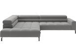 Ecksofa HOME AFFAIRE "Claya, 311 cm breit, L-Form, inkl. Kopfteilverstellung", grau, B:311cm H:71cm T:219cm, 95% Polyester, 5% Nylon, Sofas, Ecksofa, wahlweise elektrischer Sitzvorzug
