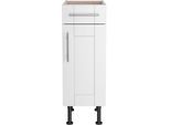 Unterschrank OPTIFIT "Ahus", weiß (weiß matt, weiß), B:30cm H:87cm T:58,4cm, Schränke, Unterschrank, Breite 30 cm