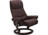 Relaxsessel STRESSLESS "View", braun (chocolate paloma), B:78cm H:105cm T:78cm, Leder BATICK: BATICK ist ein leicht korrigiertes, durchgefärbtes und genarbtes Möbelleder, bei dem die meisten Unebenheiten und Spuren in der Regel entfernt wurden.;Leder PALOMA: PALOMA ist ein durchgefärbtes Semianilin-Möbelleder mit natürlicher Narbung.;ROHLEDER Stoff Q2 FARON: Ein fester zuverlässiger Bouclé mit ein