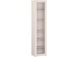 Vitrine FORTE "Alice Springs, Vitrine, Glastüre grifflos, 2 Ausführungen", beige (kashmir beige), B:49,8cm H:214,3cm T:34,9cm, Holzwerkstoff, Schränke, Vitrine, Grifflos, Push to Open