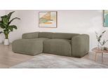 Ecksofa S.OLIVER "EMMERIK Designersofa, L-Form mit Wellenfederung, B/T/H: 260/155/73 cm", grün, B:259,5cm H:73cm T:155cm, 100% Polyester, Sofas, Ecksofa, hoher Sitzkomfort, gemütlich und modern, auch in Cord