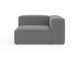 Sofa-Eckelement OTTO HOME "HAILY Sessel mit Armlehne links/rechts, Maße B/T/H: 130/100/72 cm", grau (dunkelgrau), B:130cm H:72cm T:100cm, 100% Polyester, Polsterelemente, Sofa-Eckelement, als Modul oder separat verwendbar, für individuelle Zusammenstellung