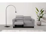 2-Sitzer OTTO HOME "Carpari Webstoff, 162 cm, man./elektr. Relaxfunktion", grau (hellgrau), B:162cm H:97cm T:100cm, Sofas, 2-Sitzer, (USB A/C), sowie Kopfteilverstellung