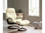 Relaxsessel STRESSLESS "Sunrise", beige (vanilla paloma), B:83cm H:105cm T:74cm, Leder BATICK: BATICK ist ein leicht korrigiertes, durchgefärbtes und genarbtes Möbelleder, bei dem die meisten Unebenheiten und Spuren in der Regel entfernt wurden.;Leder PALOMA: PALOMA ist ein durchgefärbtes Semianilin-Möbelleder mit natürlicher Narbung.;ROHLEDER Stoff Q2 FARON: Ein fester zuverlässiger Bouclé mit ei