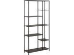Bücherregal ACTONA GROUP "New York", schwarz, B:80cm H:165cm T:30cm, Metall, Regale, Bücherregal, Regal, aus einem Metallgestell in gradliniger Optik, Höhe 165 cm