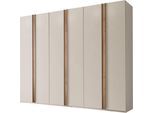 Kleiderschrank WIEMANN "Lagos", beige (champagner, dekor), B:295,2cm H:236cm T:58cm, Holzwerkstoff, Schränke, Kleiderschrank, inkl. Türendämpfung