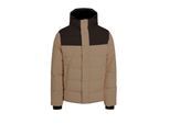 Jack And Jones Heren pufferjack met capuchon, geribd en in kleurblokken (Servies)