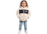 Nike Baby-jas met capuchon en logo in kleurblokken (Zand)