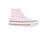 Converse Chuck Classic-sneakers met ginghamruit voor dames, hoog model (Roze)