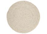 Linea Natura Handwebteppich, Beige, Textil, Steinoptik, rund, Care & Fair, Handmade in India, in verschiedenen Größen erhältlich, leicht zusammenrollbar, Teppiche & Böden, Teppiche, Runde Teppiche