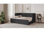 BRUNO Flexibett 160x200 in Schwarz | Tagesbett inkl. Matratze & Lattenrost