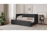 BRUNO Flexibett 80x200 in Schwarz | Tagesbett inkl. Matratze & Lattenrost