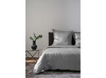 Bettwäsche APELT "Annie", hellgrau, B/L: 155cm x 220cm, 1 Stk., 1 Stk., Satin (Bio-Baumwolle), B/L: 80cm x 80cm, 2, Satin (Bio-Baumwolle), Bezug: 100% Baumwolle, Bettwäsche, Bettwäsche, Bettwäsche-Set mit Reißverschluss, Baumwoll-Satin, Digitaldruck