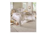 Bettwäsche ESTELLA Gr. 1, beige (natur), B/L: 135cm x 200cm, Jersey,Interlock-Jersey, B/L: 80cm x 80cm, 3 Stk., Jersey;Interlock-Jersey, 100% Baumwolle, Bettwäsche, Bettwäsche