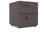 Nachtkommode HOME AFFAIRE "Dallas, Nachtschrank, Beistelltisch", braun (dunkelbraun), B:40cm H:42cm T:40cm, Sideboards, Nachttisch, 2 Schubladen und Metallgriffen, Breite 40 cm, Höhe 42 cm