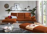 Ecksofa W.SCHILLIG "broadway, Designsofa mit tollem Sitzkomfort, L-Form", braun (cognac z69), B:291cm H:94cm T:164cm, Longlife Xtra-Leder Z69: Das feinnarbige, gedeckte Softleder Z69 besticht durch seine außergewöhnliche Weichheit im trendigen »Vintage-Look«, Hautstärke 0, 9 - 1, 1 mm, Sofas, Ecksofa, Sitztiefenverstellung, Kopfteil- & Seitenteilverstellung, Breite 291cm