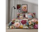 Bettwäsche APELT "Daphne", bunt (grau, borde), B/L: 135cm x 200cm, 1 Stk., 1 Stk., Satin (Bio-Baumwolle), B/L: 80cm x 80cm, 2, Satin (Bio-Baumwolle), Bezug: 100% Baumwolle, Bettwäsche, Bettwäsche, Bettwäsche-Set mit Reißverschluss, Baumwoll-Satin, Digitaldruck