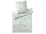 Bettwäsche ELEGANTE "Pastel Jersey", blau (aqua), B/L: 135cm x 200cm, 1 Stk., 1 Stk., Jersey, B/L: 80cm x 80cm, 2 Stk., Jersey, Obermaterial: 100% Baumwolle, Bettwäsche, Bettwäsche, angenehmes Hautgefühl