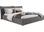 Polsterbett HOME AFFAIRE "Priora in 4 Breiten bis 200cm", grau (anthrazit), B:192cm H:100cm L:250cm, 95% Polyester / 5% Nylon, Betten, Polsterbett, auch in NaturLEDER, Cord, belastbar bis 280kg, auch Überlänge 220 cm