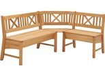 Eckbank MASSIVLINE & MORE "Königsee", braun (wildeiche, wildeiche), B:139cm H:87cm T:54cm, Massivholz, Sitzbänke, Eckbank, Eckbank umstellbar, mit Truhe, ohne Kissen