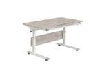 Paidi Jugendschreibtisch, Weiß, Eiche, Kunststoff, Holzwerkstoff, rechteckig, 70x53-79x120 cm, Blauer Engel, Goldenes M, höhenverstellbar, Arbeitszimmer, Schreibtische, Jugend- & Kinderschreibtische