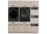 Hauswirtschaftsraum Laundreezy, Kaschmir, Holzwerkstoff, 2 Schublade(n) Schubladen, 185x200x67.5 cm, Waschküche, Hauswirtschaftsraum