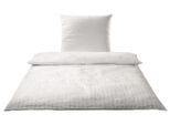 Bettwäsche ELEGANTE "Chelsea", weiß (wollweiß), B/L: 155cm x 220cm, 1 Stk., 1 Stk., Seersucker, B/L: 80cm x 80cm, 2 Stk., Seersucker, Obermaterial: 100% Baumwolle, Bettwäsche, Bettwäsche, gewebter Seersucker