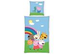 Herding Jugendbettwäsche Peppa Pig, Mehrfarbig, Textil, 135x200 cm, Oeko-Tex® Standard 100, Schlaftextilien, Bettwäsche, Kinderbettwäsche