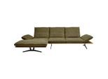 Dieter Knoll Ecksofa, Grün, Metall, Wildeiche, massiv, 4-Sitzer, Ottomane links, L-Form, 314x159 cm, erweiterbar, Typenauswahl, Fußauswahl, Lederauswahl, Stoffauswahl, planbar, seitenverkehrt erhältlich, Hocker Rücken echt, individuell planbar, Wohnzimmer, Sofas & Couches, Wohnlandschaften, Ecksofas