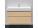 Duravit D-Neo Waschtisch-Unterschrank DE437503030 118,4 x 44,2 cm, Eiche Natur, wandhängend, 1 Schubkasten, 1 Auszug