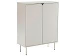 Xora Highboard, Seidengrau, Metall, Holzwerkstoff, 2 Fächer, 80x103x35 cm, Wohnzimmer, Kommoden & Sideboards, Highboards