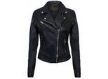 Dames klassiek leren Brando bikerjack-Loughton