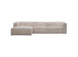 Livetastic Ecksofa , Creme , Kunststoff , Ottomane links, Eckteil, L-Form , 332x163 cm , Stoffauswahl, seitenverkehrt erhältlich, Rücken echt, Armteil links, Armteil rechts , Wohnzimmer, Sofas & Couches, Wohnlandschaften, Ecksofas